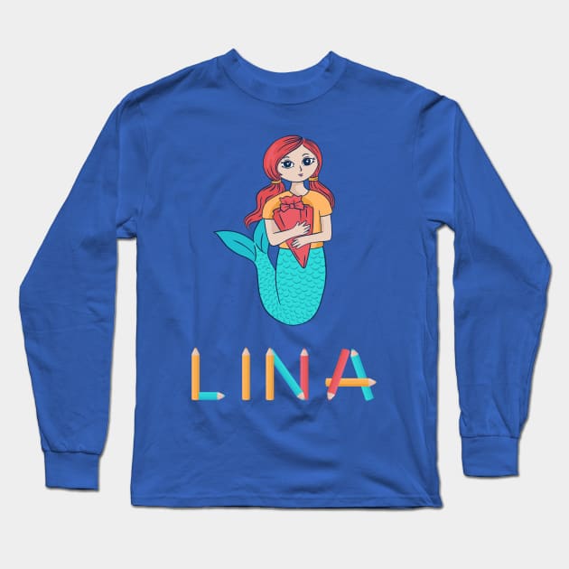 Enlaporation Mermaid Lina Long Sleeve T-Shirt by DePit DeSign